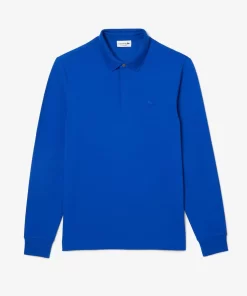 Lacoste Polo Shirts-Smart Paris Long Sleeve Stretch Cotton Polo Shirt