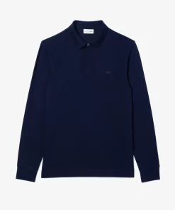 Lacoste Polo Shirts-Smart Paris Long Sleeve Stretch Cotton Polo Shirt