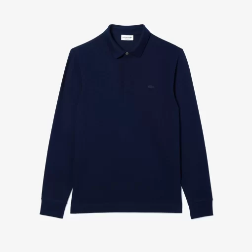 Lacoste Polo Shirts-Smart Paris Long Sleeve Stretch Cotton Polo Shirt