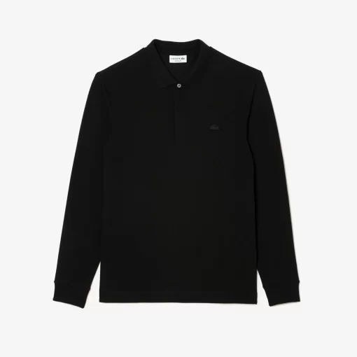 Lacoste Polo Shirts-Smart Paris Long Sleeve Stretch Cotton Polo Shirt