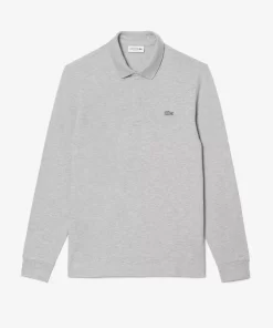 Lacoste Polo Shirts-Smart Paris Long Sleeve Stretch Cotton Polo Shirt