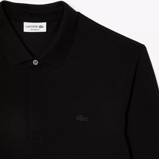 Lacoste Polo Shirts-Smart Paris Long Sleeve Stretch Cotton Polo Shirt