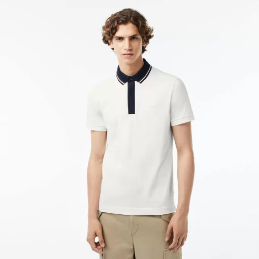 Lacoste Polo Shirts-Smart Paris Regular Fit Contrast Neck Polo Shirt