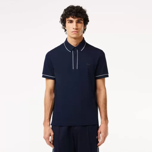 Lacoste Polo Shirts-Smart Paris Stretch Cotton Contrast Trim Polo Shirt