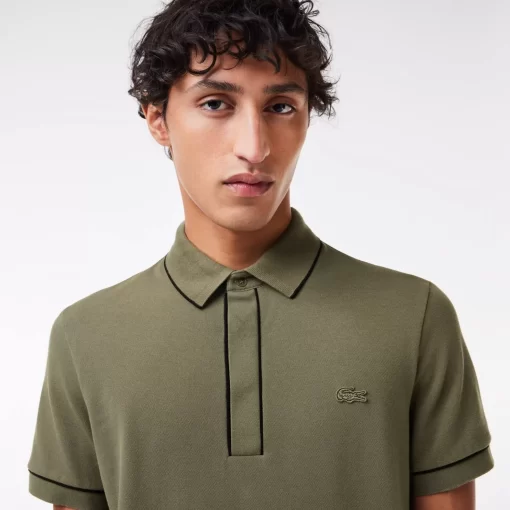 Lacoste Polo Shirts-Smart Paris Stretch Cotton Contrast Trim Polo Shirt