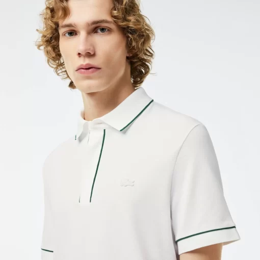 Lacoste Polo Shirts-Smart Paris Stretch Cotton Contrast Trim Polo Shirt