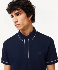 Lacoste Polo Shirts-Smart Paris Stretch Cotton Contrast Trim Polo Shirt