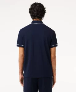 Lacoste Polo Shirts-Smart Paris Stretch Cotton Contrast Trim Polo Shirt