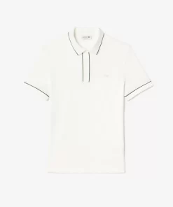 Lacoste Polo Shirts-Smart Paris Stretch Cotton Contrast Trim Polo Shirt