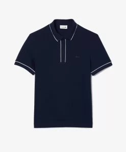 Lacoste Polo Shirts-Smart Paris Stretch Cotton Contrast Trim Polo Shirt