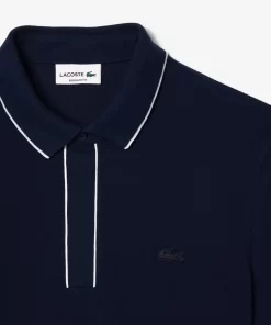 Lacoste Polo Shirts-Smart Paris Stretch Cotton Contrast Trim Polo Shirt