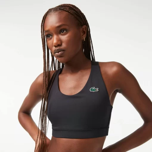 Lacoste Fitness & Training-Sport Bra With Contrast Crossover Back