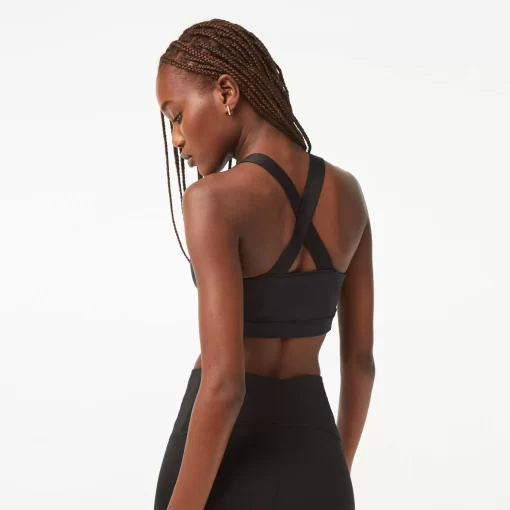 Lacoste Fitness & Training-Sport Bra With Contrast Crossover Back