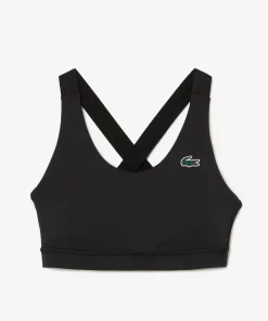 Lacoste Fitness & Training-Sport Bra With Contrast Crossover Back