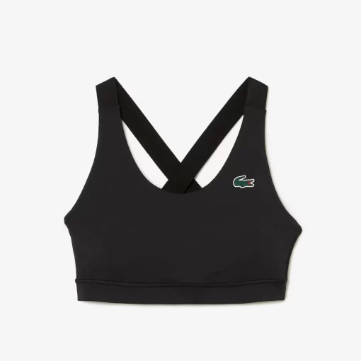 Lacoste Fitness & Training-Sport Bra With Contrast Crossover Back