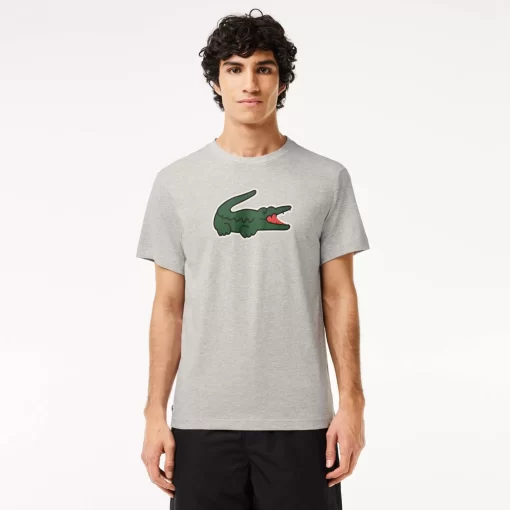 Lacoste Fitness & Training-Sport Ultra-Dry Croc Print T-Shirt