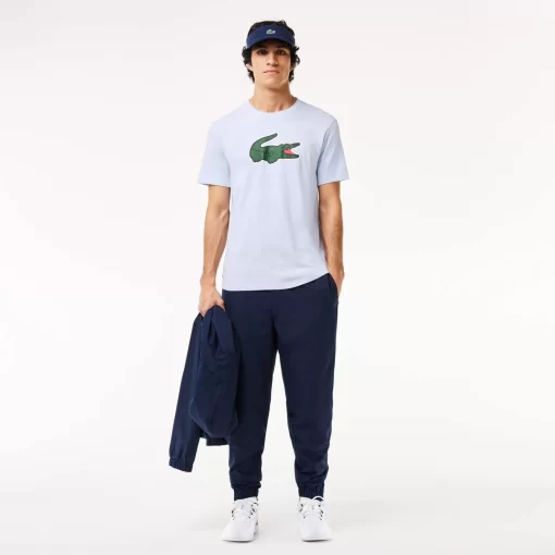 Lacoste Fitness & Training-Sport Ultra-Dry Croc Print T-Shirt