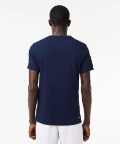 Lacoste Fitness & Training-Sport Ultra-Dry Croc Print T-Shirt