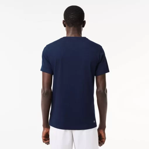 Lacoste Fitness & Training-Sport Ultra-Dry Croc Print T-Shirt