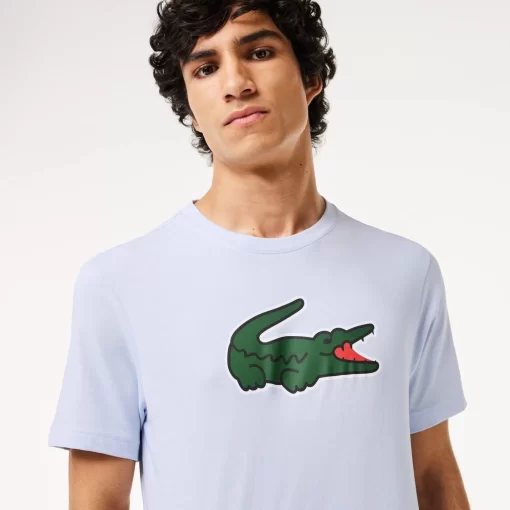 Lacoste Fitness & Training-Sport Ultra-Dry Croc Print T-Shirt