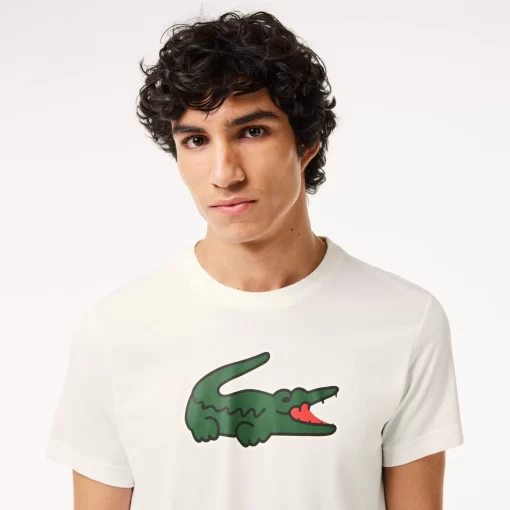 Lacoste Fitness & Training-Sport Ultra-Dry Croc Print T-Shirt