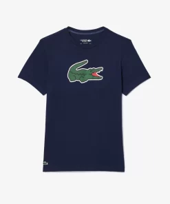 Lacoste Fitness & Training-Sport Ultra-Dry Croc Print T-Shirt