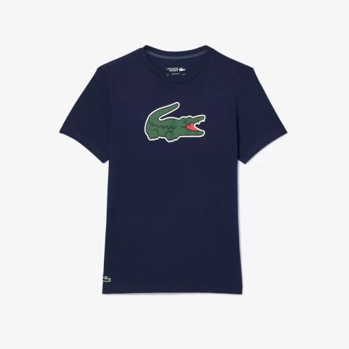 Lacoste Fitness & Training-Sport Ultra-Dry Croc Print T-Shirt