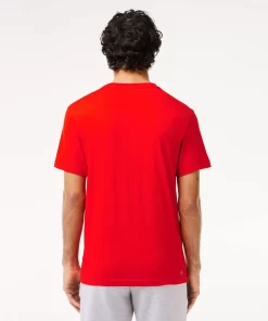 Lacoste Fitness & Training-Sport Ultra-Dry Croc Print T-Shirt