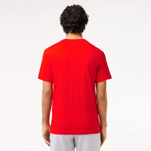 Lacoste Fitness & Training-Sport Ultra-Dry Croc Print T-Shirt