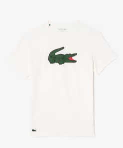 Lacoste Fitness & Training-Sport Ultra-Dry Croc Print T-Shirt