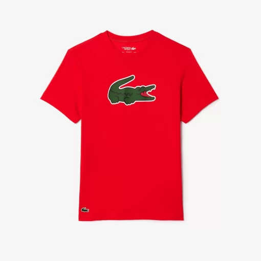 Lacoste Fitness & Training-Sport Ultra-Dry Croc Print T-Shirt