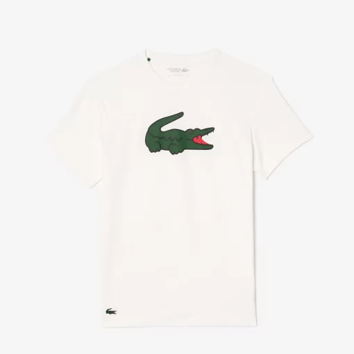 Lacoste Fitness & Training-Sport Ultra-Dry Croc Print T-Shirt