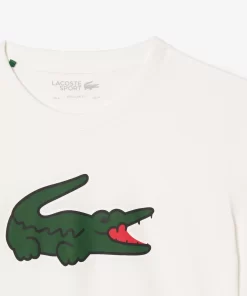 Lacoste Fitness & Training-Sport Ultra-Dry Croc Print T-Shirt