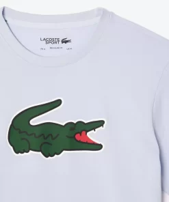 Lacoste Fitness & Training-Sport Ultra-Dry Croc Print T-Shirt