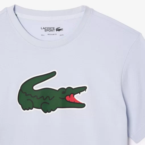 Lacoste Fitness & Training-Sport Ultra-Dry Croc Print T-Shirt