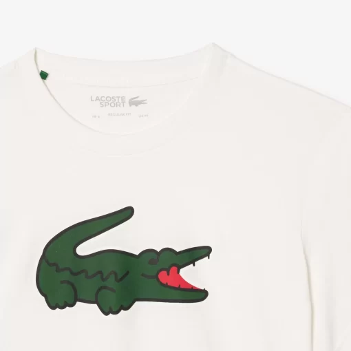 Lacoste Fitness & Training-Sport Ultra-Dry Croc Print T-Shirt