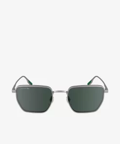 Lacoste Sunglasses-Squared Metal Retro Sunglasses