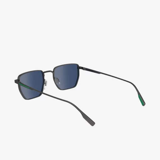 Lacoste Sunglasses-Squared Metal Retro Sunglasses