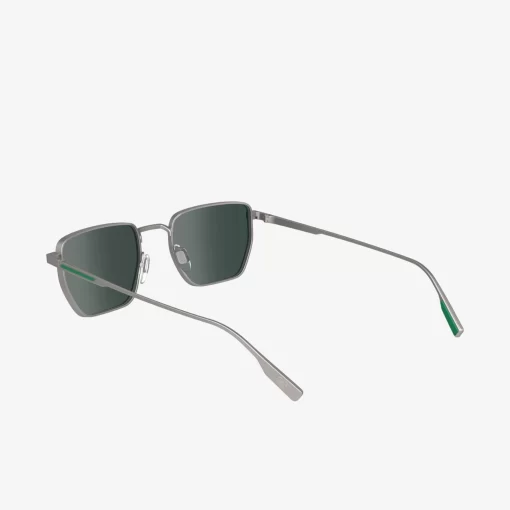 Lacoste Sunglasses-Squared Metal Retro Sunglasses