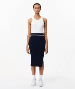 Lacoste Dresses & Skirts-Straight Cut Seamless 3D Flat Ribbed Skirt