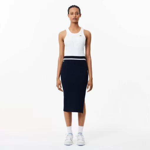 Lacoste Dresses & Skirts-Straight Cut Seamless 3D Flat Ribbed Skirt