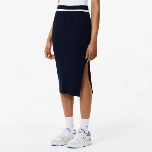 Lacoste Dresses & Skirts-Straight Cut Seamless 3D Flat Ribbed Skirt