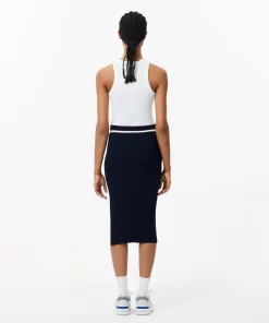 Lacoste Dresses & Skirts-Straight Cut Seamless 3D Flat Ribbed Skirt