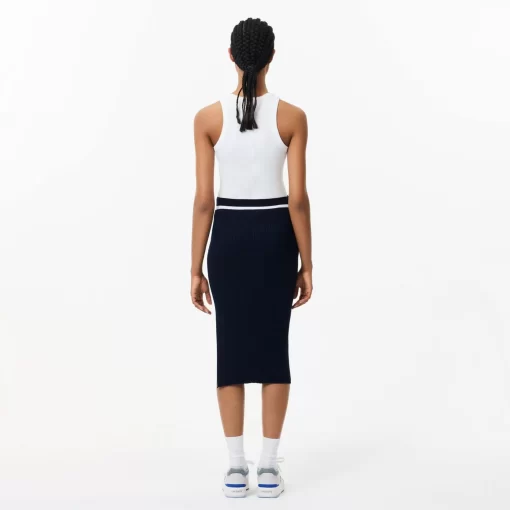 Lacoste Dresses & Skirts-Straight Cut Seamless 3D Flat Ribbed Skirt