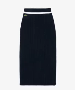 Lacoste Dresses & Skirts-Straight Cut Seamless 3D Flat Ribbed Skirt