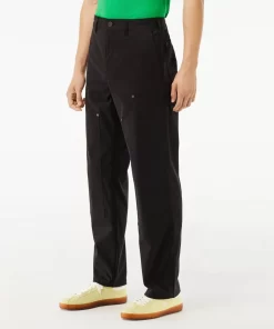 Lacoste Trousers & Shorts-Straight Fit Cotton Twill Cargo Pants