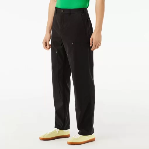 Lacoste Trousers & Shorts-Straight Fit Cotton Twill Cargo Pants