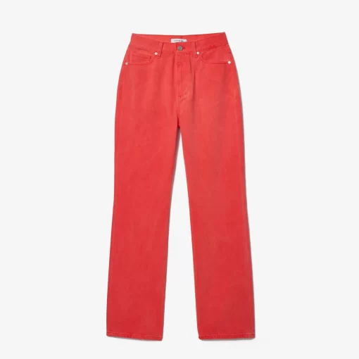 Lacoste Trousers & Shorts-Straight Leg Eco-Dyed Cotton Denim Jeans