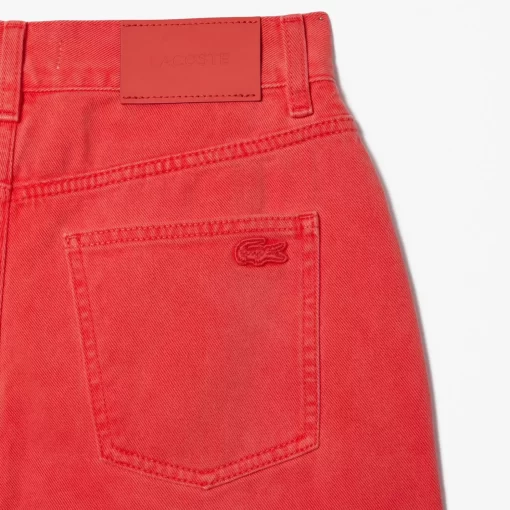 Lacoste Trousers & Shorts-Straight Leg Eco-Dyed Cotton Denim Jeans