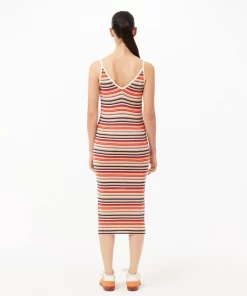 Lacoste Dresses & Skirts-Strappy Striped Cotton Maxi Dress